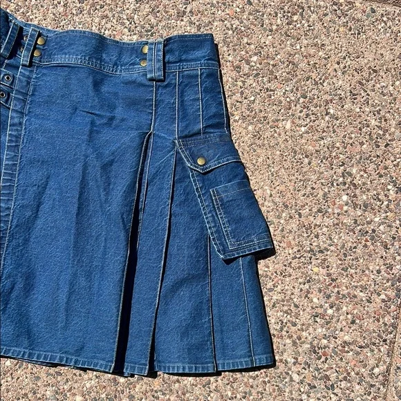 Utility Kilt for Men or Women in Denim 36/12 - Picture 2 of 7